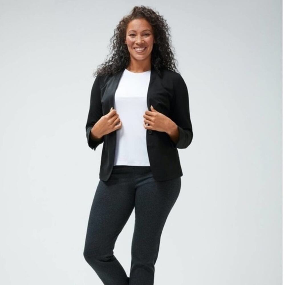 Ministry of Supply Black Blazer with White Top